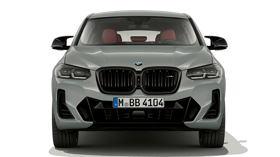 BMW X4 G02 Brooklyn Grau design avant 2021 BMW X4 G02 Brooklyn Grau vue en gros plan design avant 2021